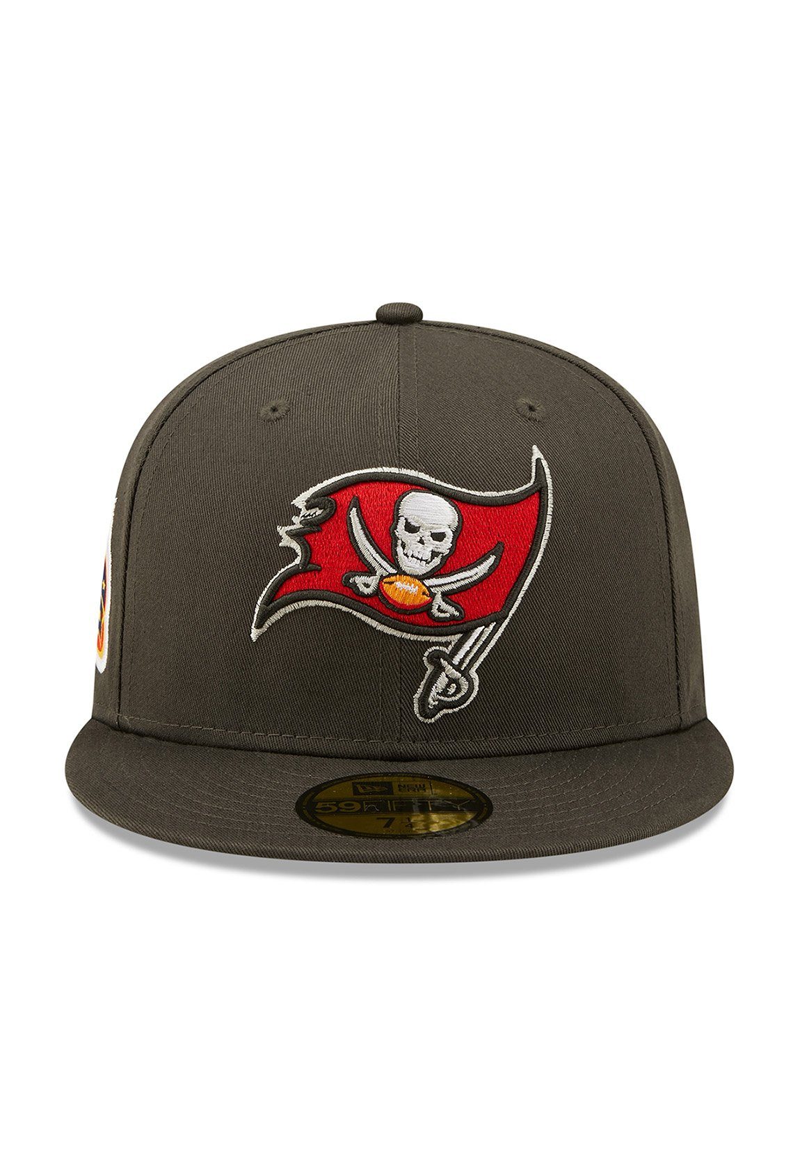 BUCCANEERS Era TAMPA BAY Charcoal New Cap Fitted Patch 59Fifty New Side Grau