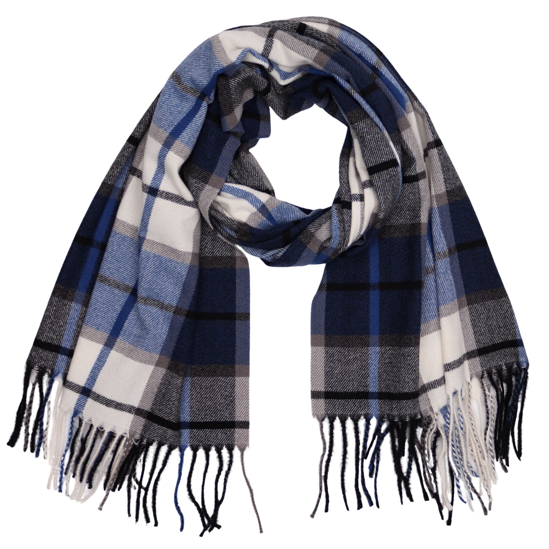 MIRROSI Modeschal weicher und warmer Schal Karo Kariert mit Fransen, 70 x18 günstig online kaufen