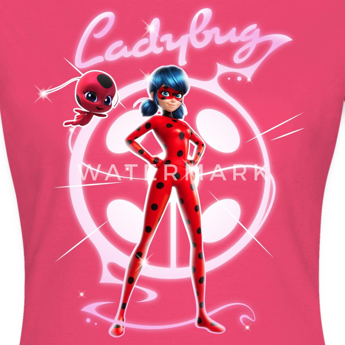 Spreadshirt T-Shirt Miraculous Ladybug Mit Tikki Frauen T-Shirt (1-tlg) Slim Fit, fällt klein aus