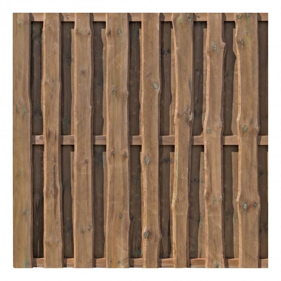 MegaHolz Sichtschutzelement »Bohlenzaun Set NATURA Braun«, (Sparset, 7