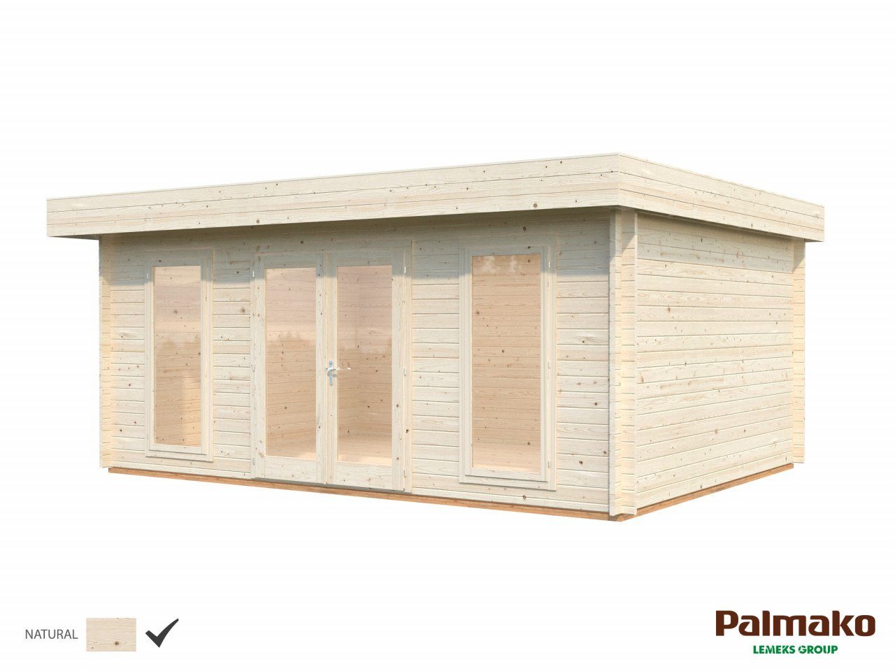 Palmako Gartenhaus Bret 19,9 cm Holzhaus braun Blockbohlenhaus, BxT: 550x410