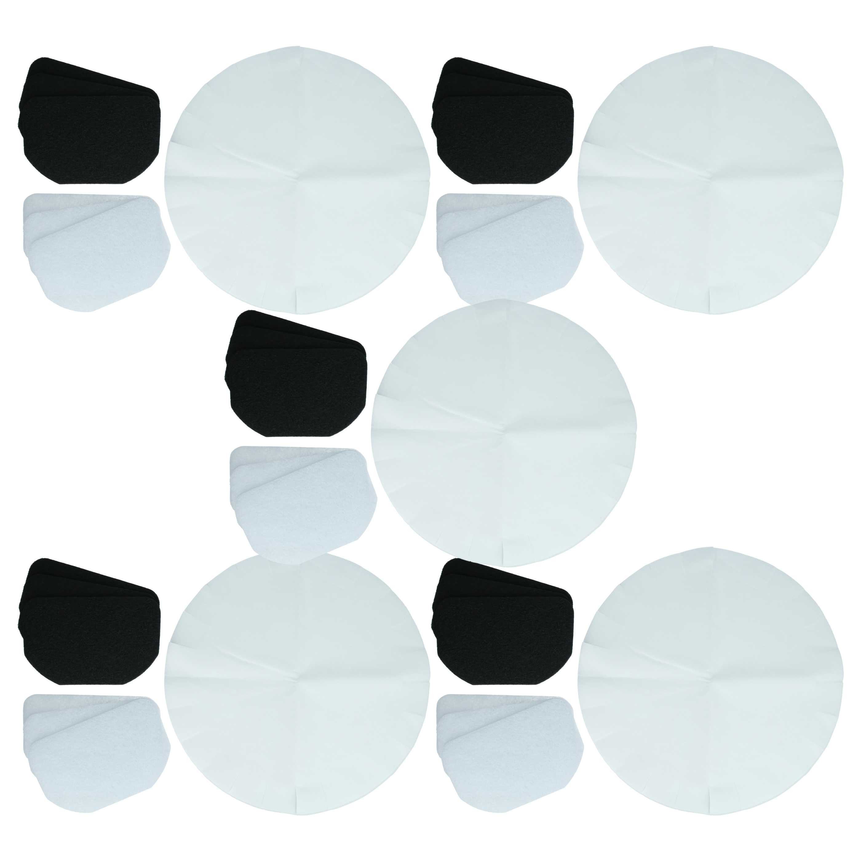 vhbw Filter-Set passend für DeLonghi F620, F612, F356, F350WA, F622 Fritteuse, Zubehör für DeLonghi F620 F612 F356 F350WA F622