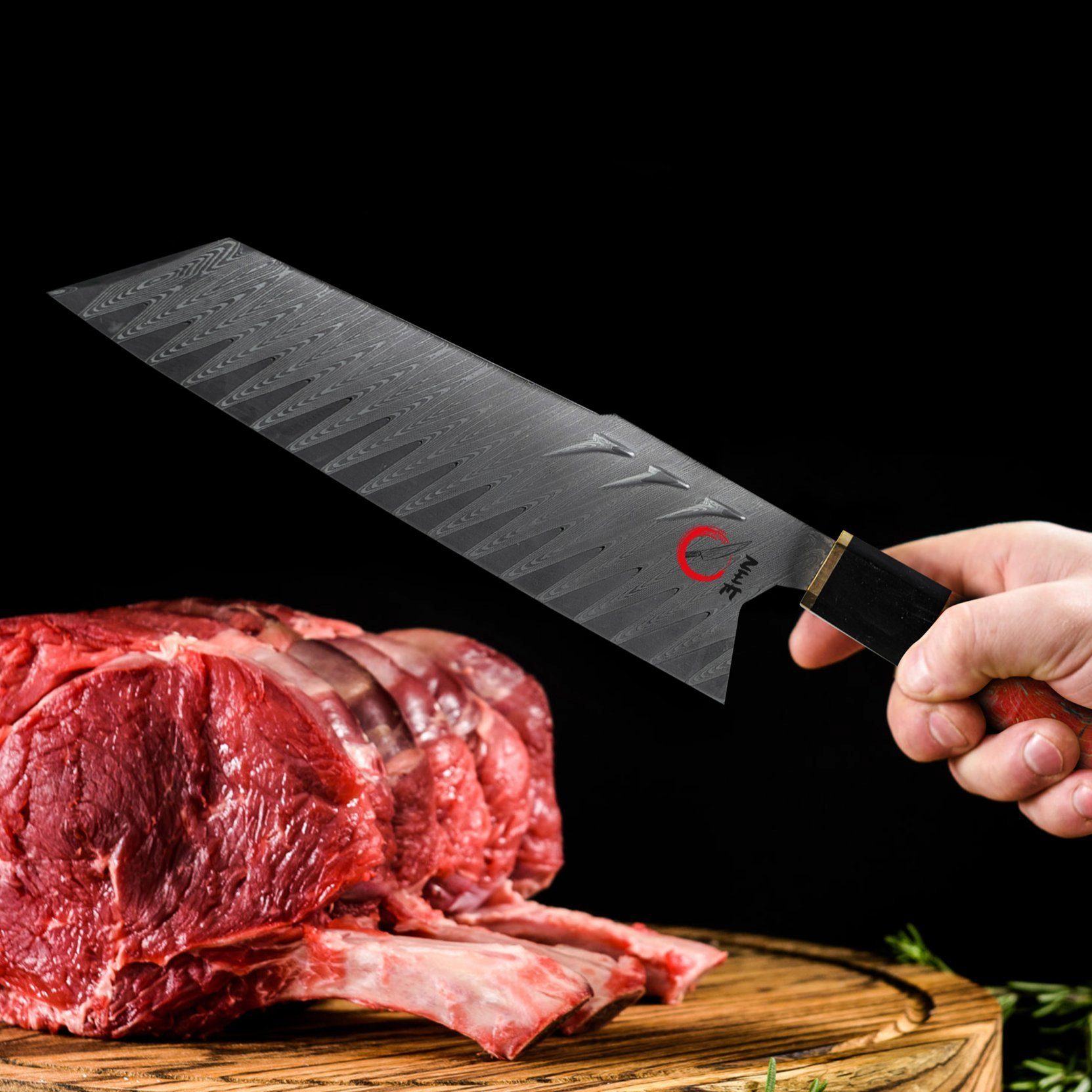 Küchenkompane Damastmesser Küchenkompane Profi-Damastmesser, Kiritsuke, 89 Lagen, 63 HRC