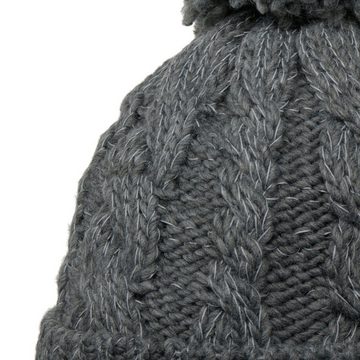 Eisbär Bommelmütze (1-St) Strickmütze mit Umschlag, Made in Austria