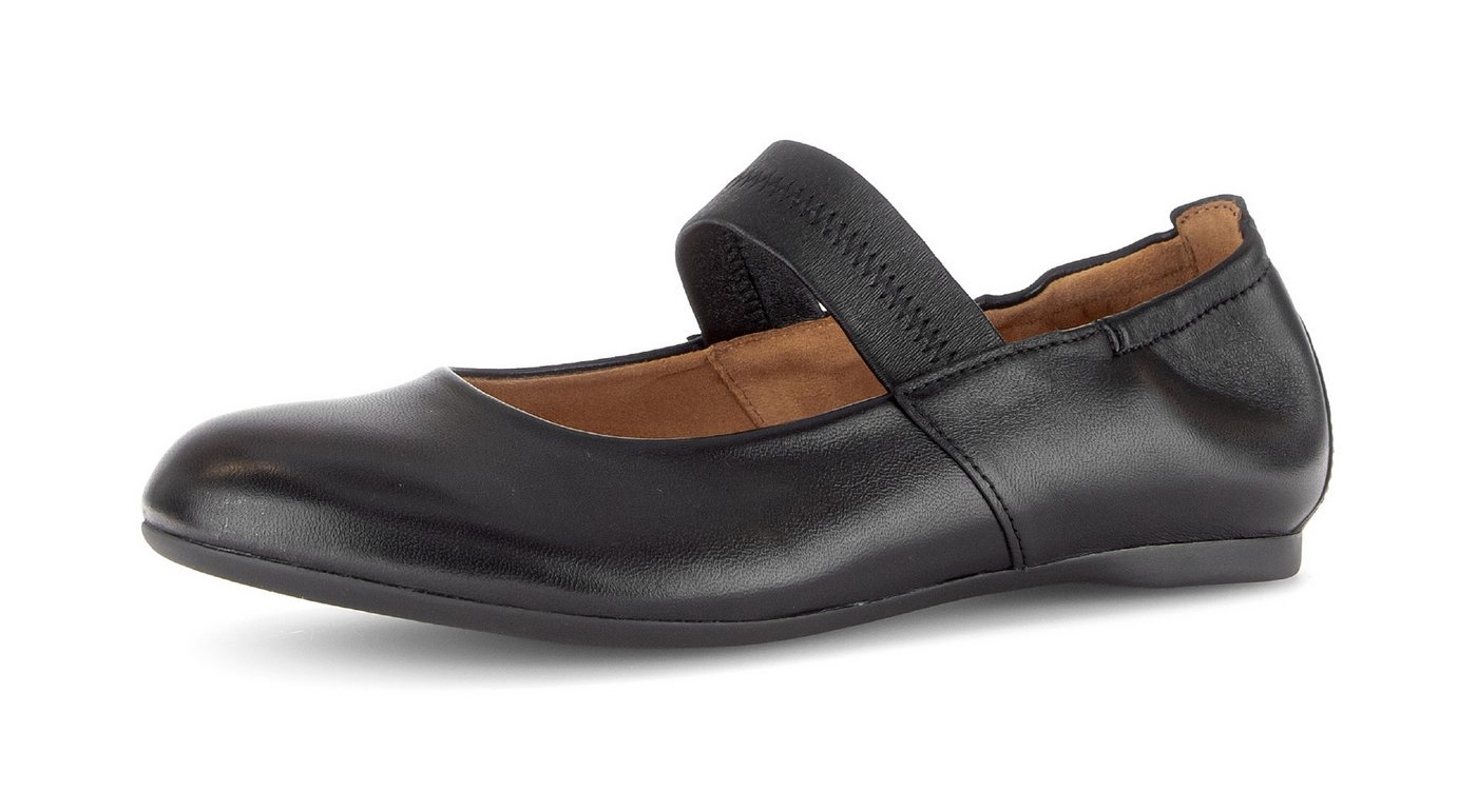 Gabor Riemchenballerina Businessschuh, Flats mit Gummizugverschluss