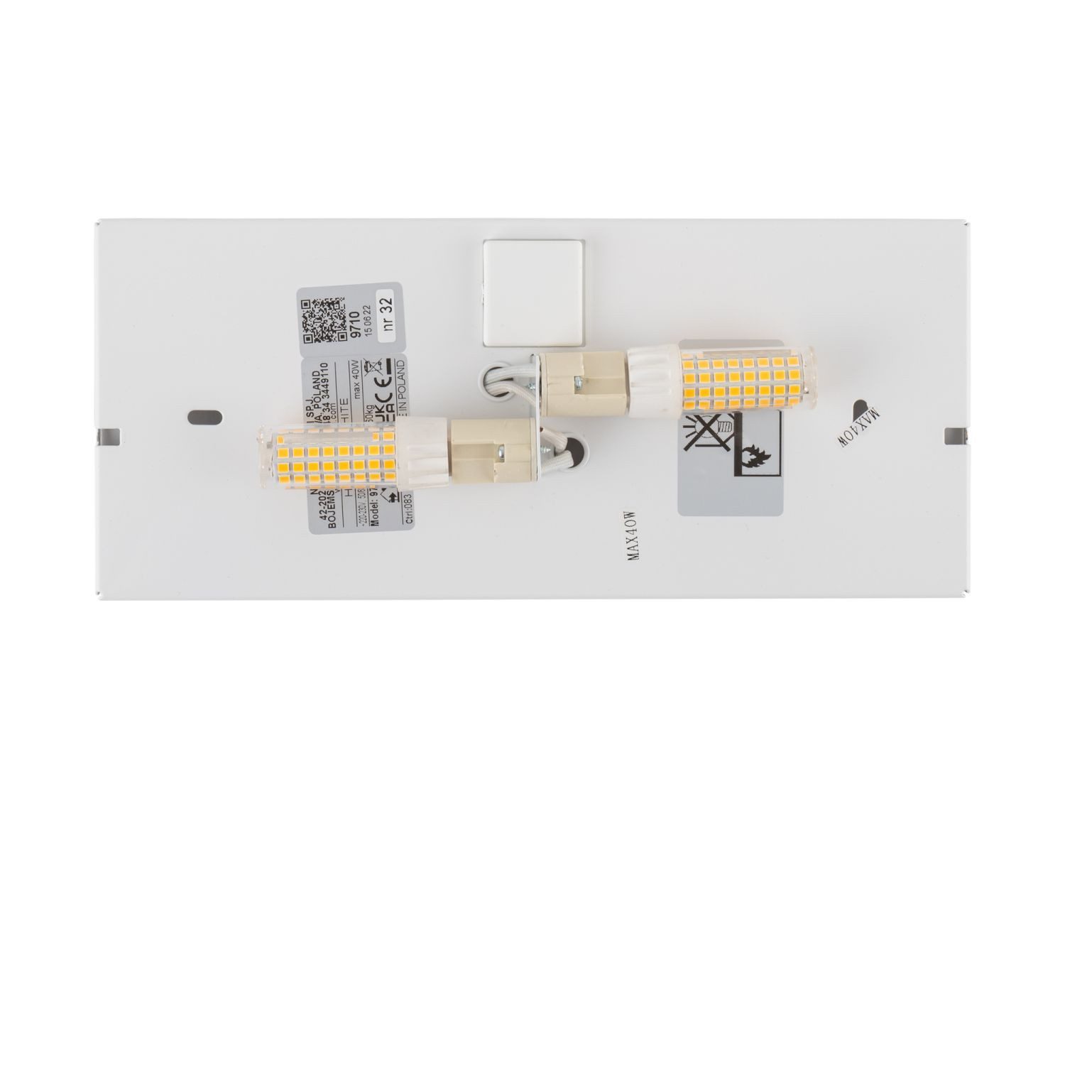 Licht-Erlebnisse Wandleuchte HAGA, ohne Leuchtmittel, Aluminium Up Down 25 cm breit in Gold G9 2-flammig eckig Modern