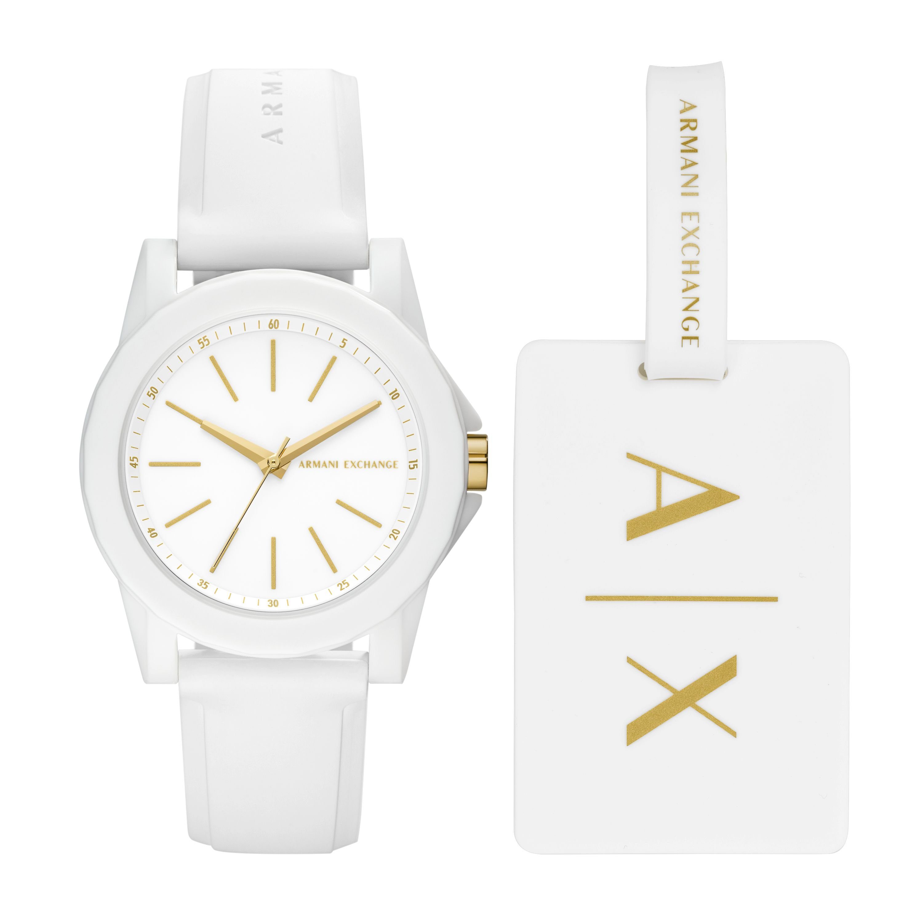 ARMANI EXCHANGE Quarzuhr The White Silikon Silikon
