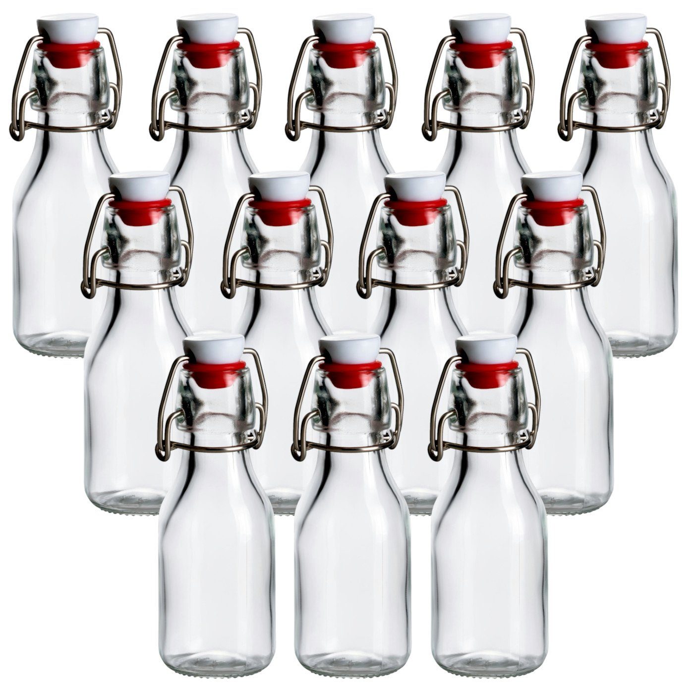40 x Transparente Glasfläschchen/Mini Glasflasche 1ml mit Korken