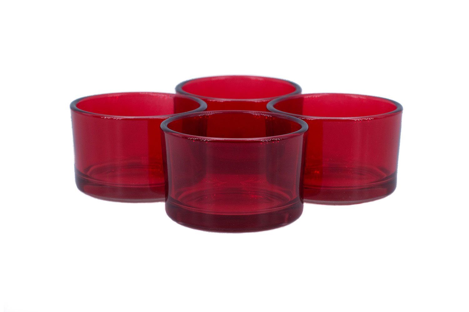 Creativery Teelichthalter, Teelichtgläser klein 51x33mm rot 4er Set günstig online kaufen