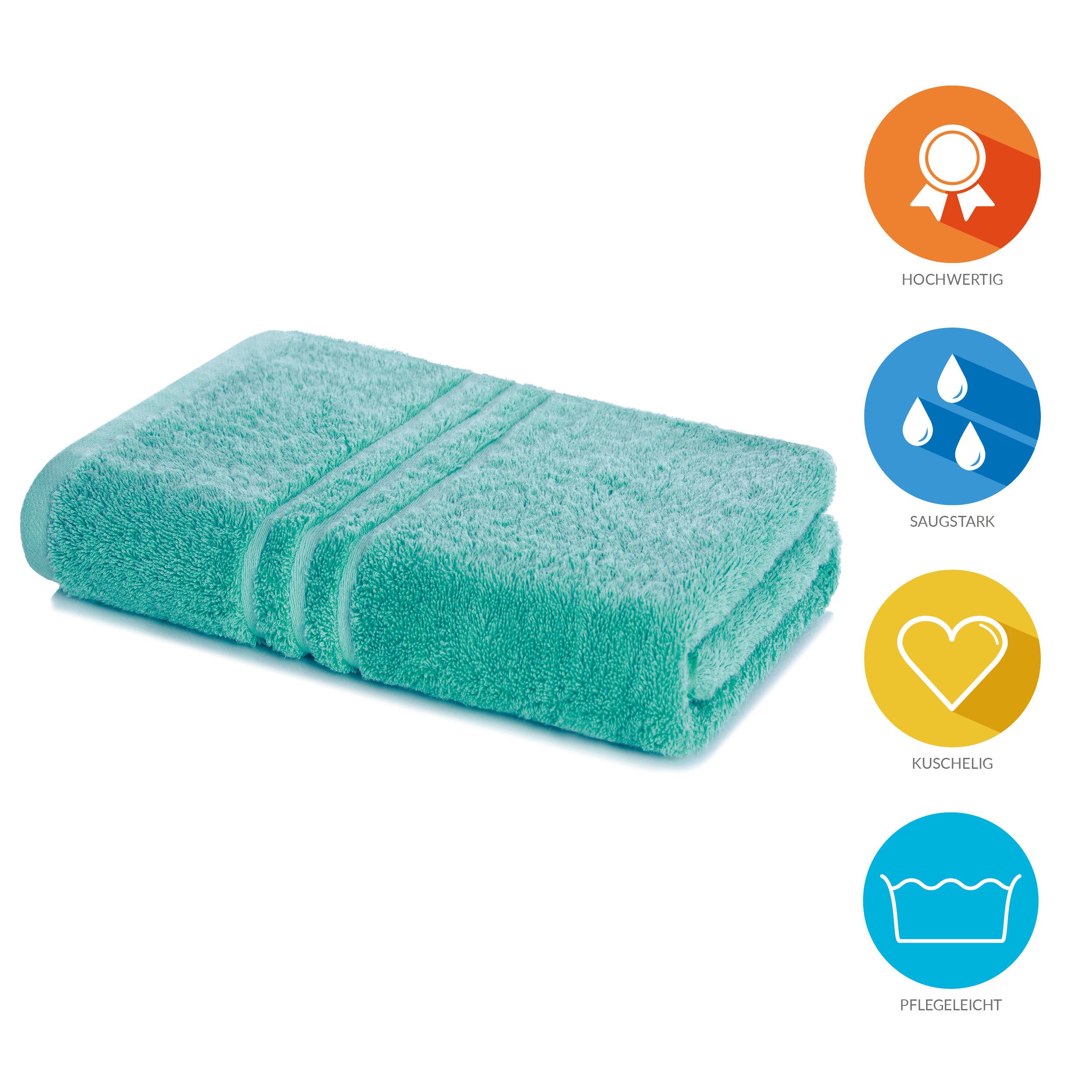 Lavea Badetuch Duschtuch 100x150 cm Elena Frottee Duschhandtuch, 100% Baumwolle, 500 g/m² Frottier, weich & saugstark, pflegeleicht