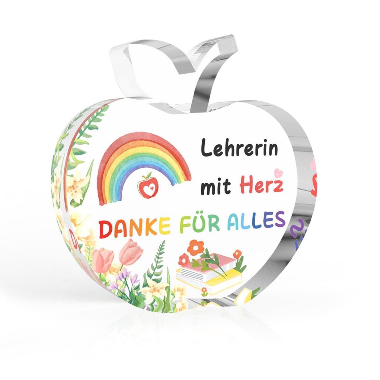 LuxusKollektion Wanddekoobjekt Acryl-Plakette Lehrerin Abschiedsgeschenk Dankeschön