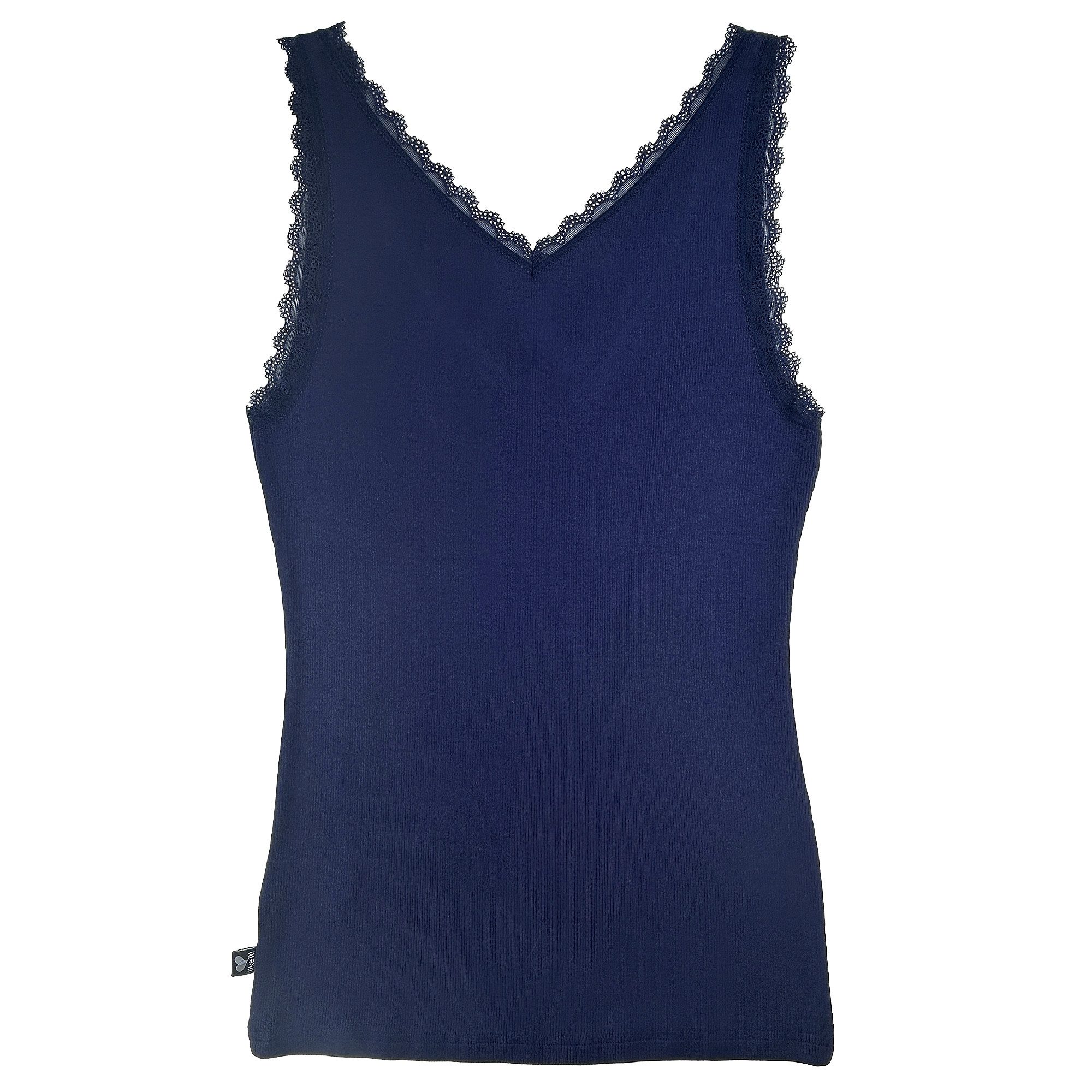 like it! Achseltop mit tiefem V-Ausschnitt mit Spitze – Bild 2 von 2