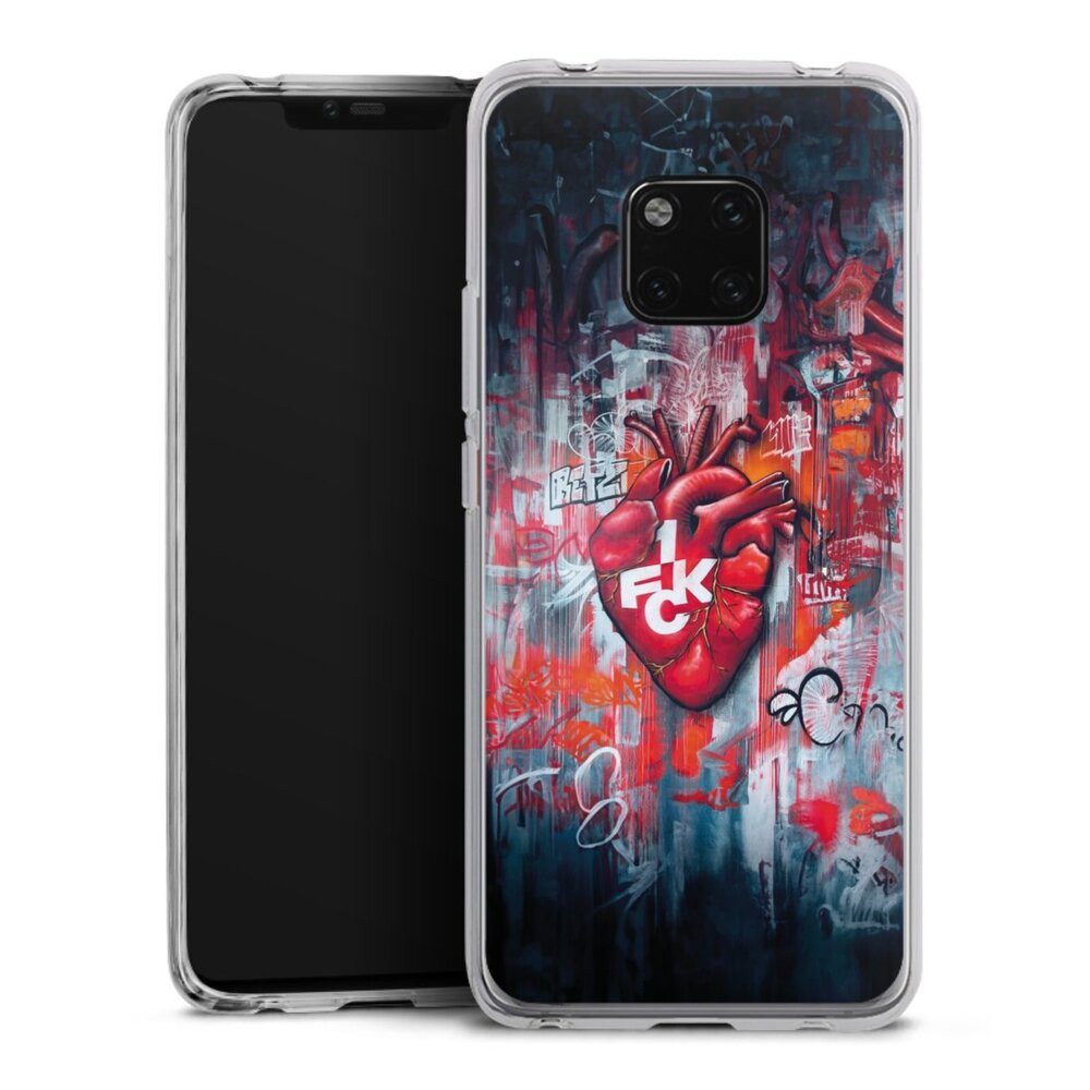 DeinDesign Handyhülle 1. FCK Herz 1. FC Kaiserslautern 1.FCK Herz, Huawei Mate 20 Pro Silikon Hülle Bumper Case Handy Schutzhülle