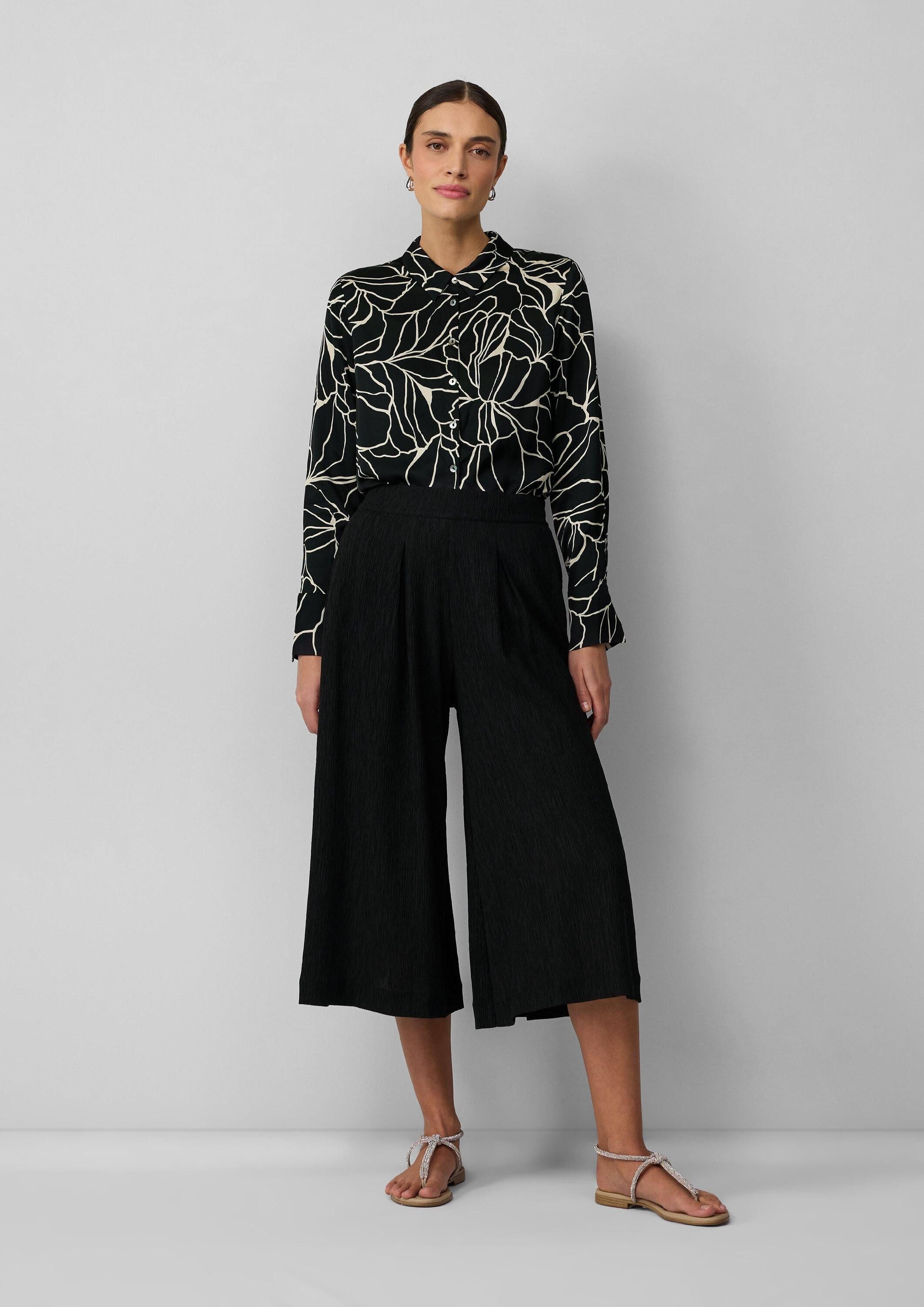 s.Oliver Culotte Hose Hosenrock im Crinkle-Look mit Elastikeinsatz günstig online kaufen