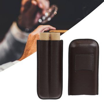 Lubgitsr Humidor Zigarren-Reiseetuis, 2-Finger-Zigarrenetui, Reise-Zigarrenhalter