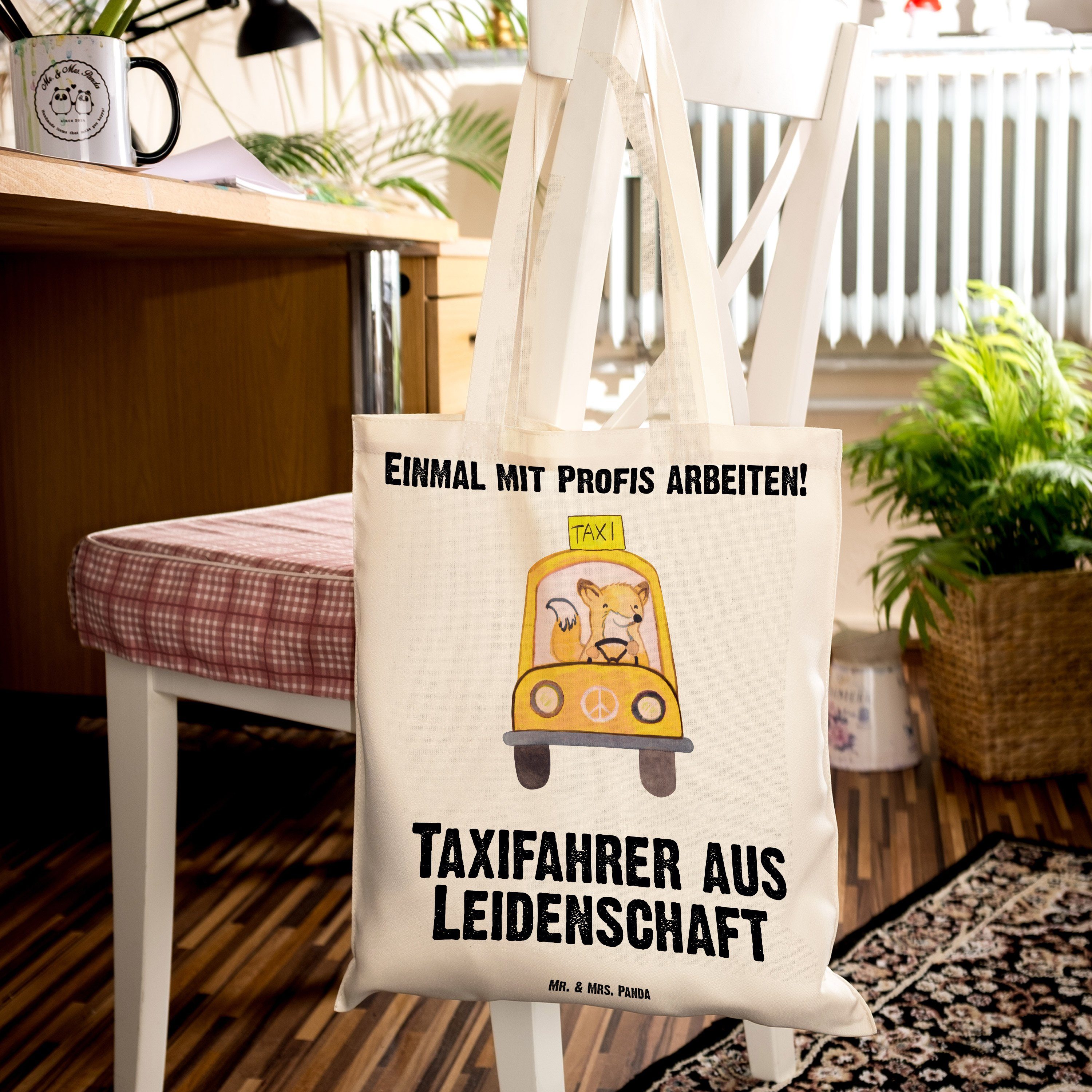 Taxifahrer Geschenk, Mr. aus Panda Beu - - Leidenschaft (1-tlg) Ausbildung, Transparent & Mrs. Tragetasche