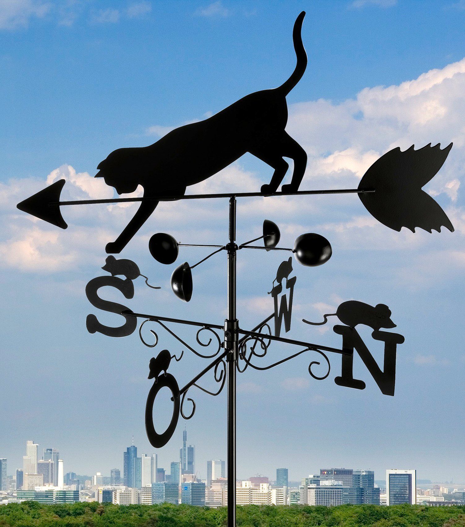 WENKO Wetterfahne »Katze«, BxLxH: 50x40x170 cm-HomeTrends