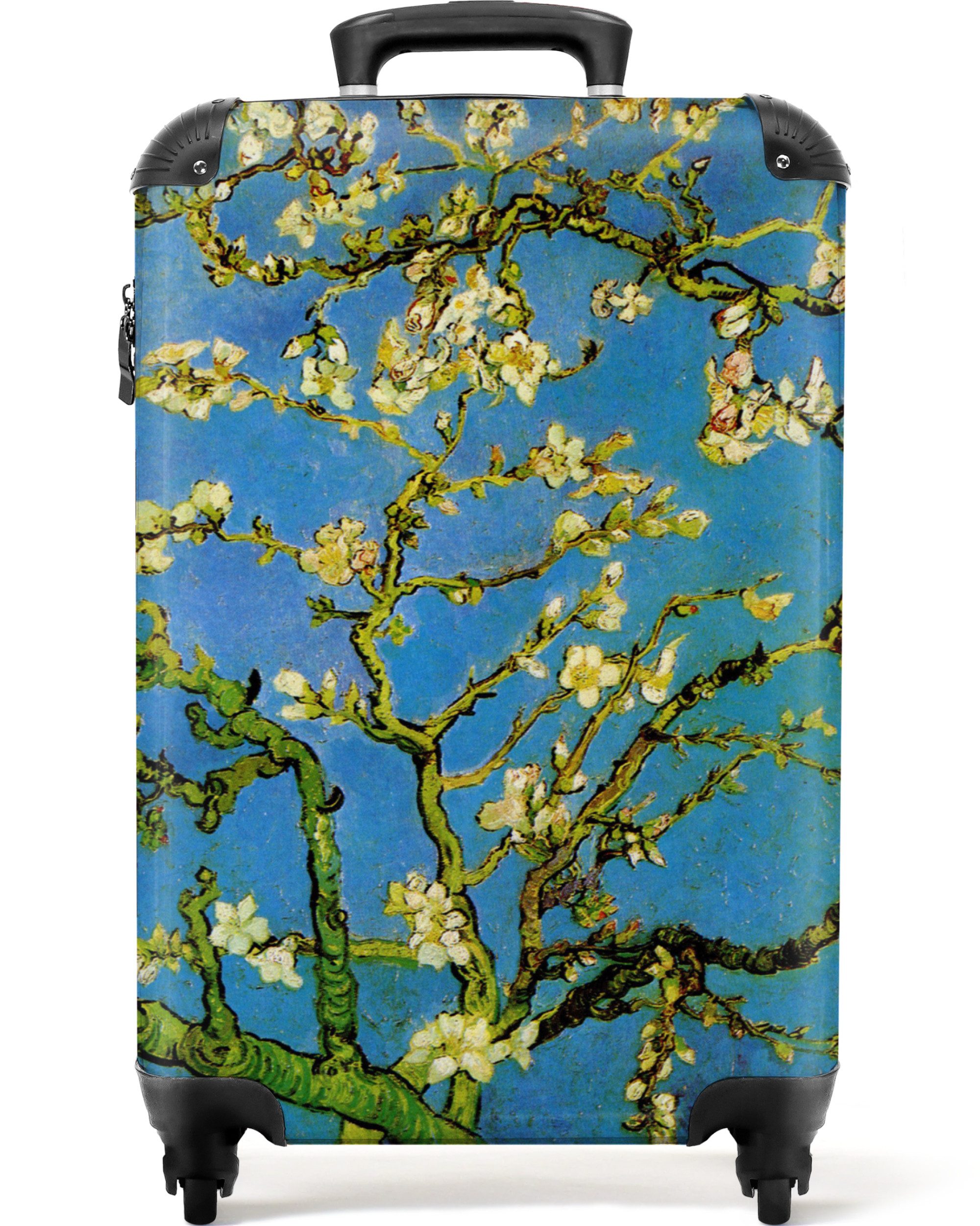 NoBoringSuitcases.com© Hartschalen-Trolley Mandelblüte - Vincent van Gogh 55x35x20cm, 4 Rollen, Reisetasche mit Rollen, Koffer Handgepäck Flugzeug