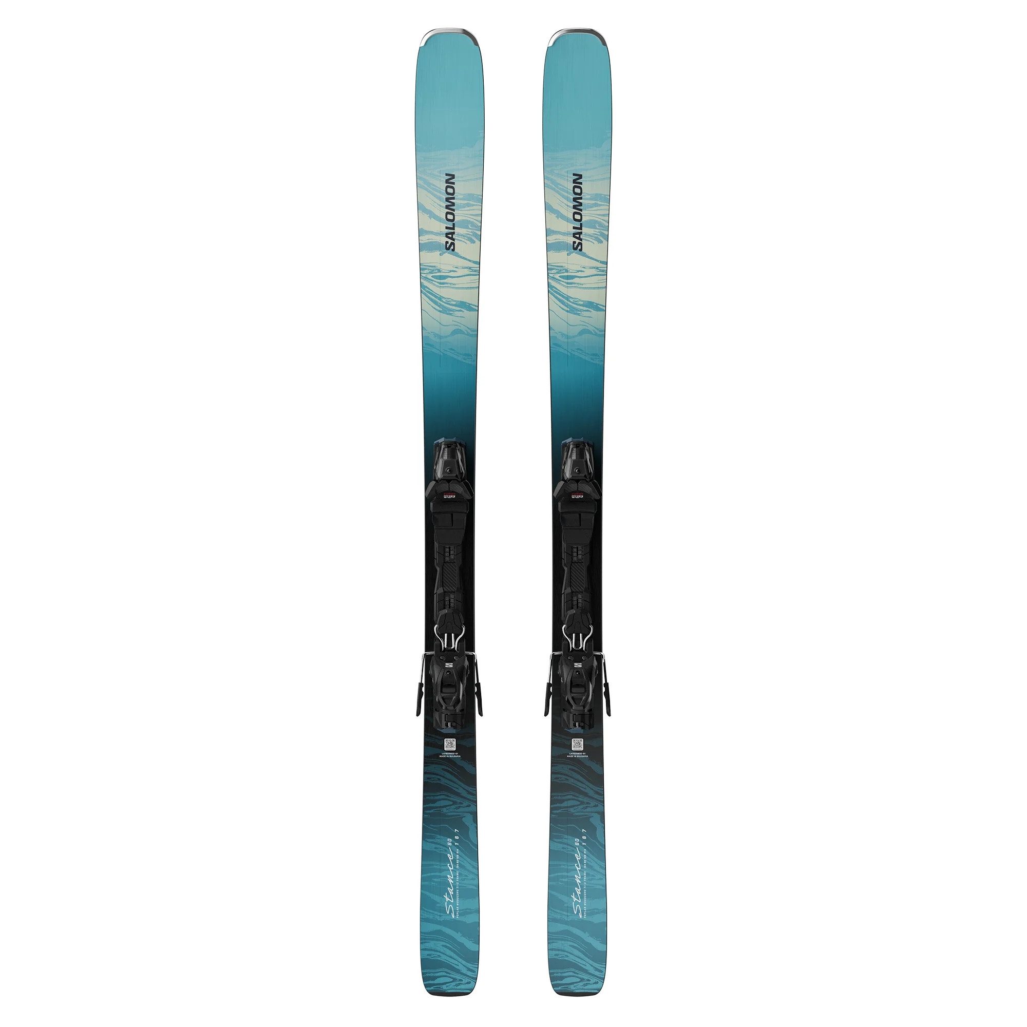 Salomon Allmountaincarver E STANCE W 80 + M10 GW L80 ALASKAN BLUE/PORCELAIN/LIME CREAM