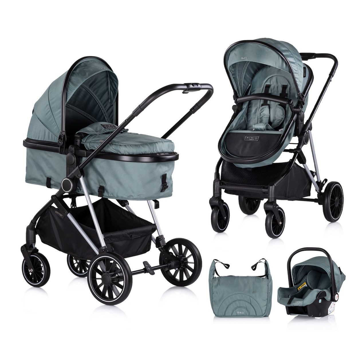 Kombi-Kinderwagen Kinderwagen Aura 3 in 1