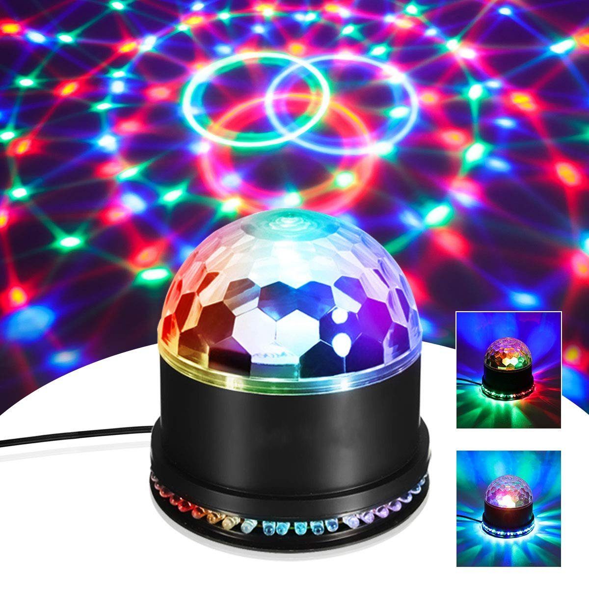 Musiksychromodus 7 Farbwechsler, Lichteffekte Discolicht, LED, Insma 5W