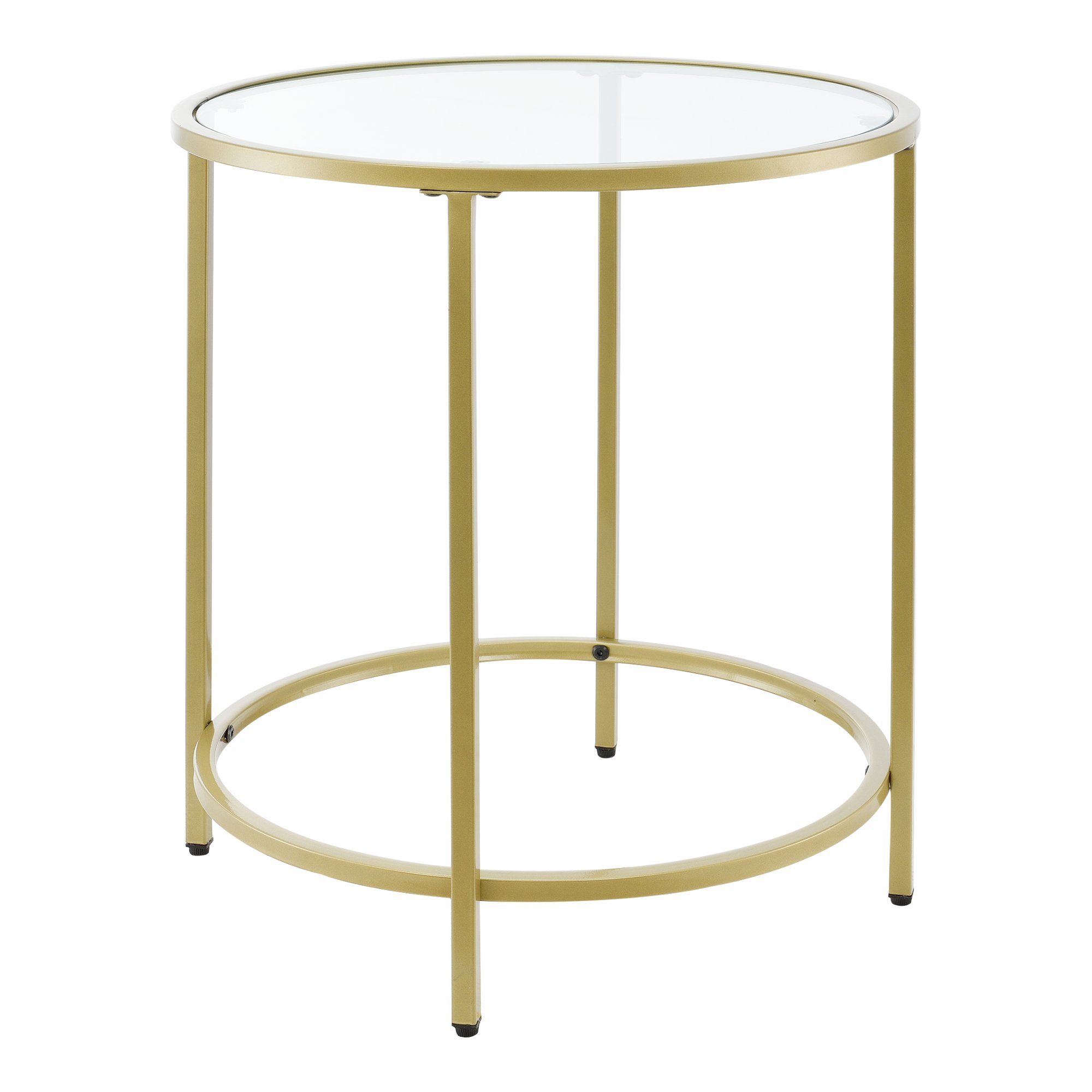 en.casa Beistelltisch, »Ähtäri« Wohnzimmertisch Sofatisch 50x55cm Glas Gold. € 61,99