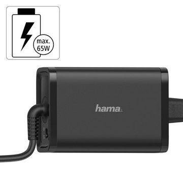 Hama Universal-Notebook-Netzteil, 15-19V/65W 8 Notebookstecker Notebook-Netzteil