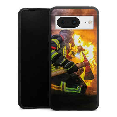 DeinDesign Handyhülle Feuerwehr Feuer Lebensretter Volunteer Firefighter, Google Pixel 8 Silikon Hülle Premium Case Handy Schutzhülle