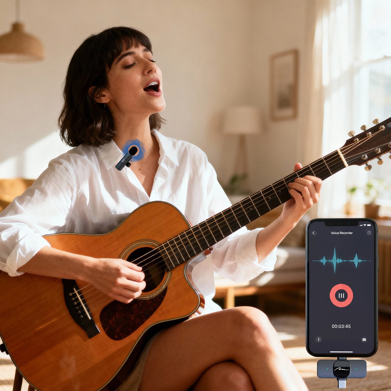 MEDIA-TECH Streaming-Mikrofon Micro-Mic Duo MT416 Ansteckmikrofon-Set, Doppelte Schnittstelle: USB-C und Lightning