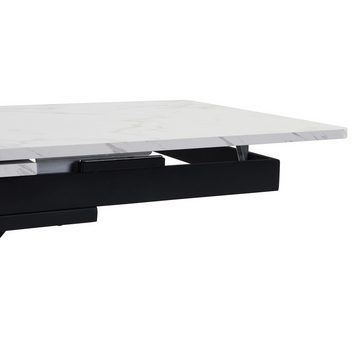 REDOM Esstisch Erweiterbar Esszimmertisch rechteckig (Erweiterbar Esszimmertisch rechteckig Küchentisch weiß Marmoroptik), Ausziehbar 150-180cm Tischplatte