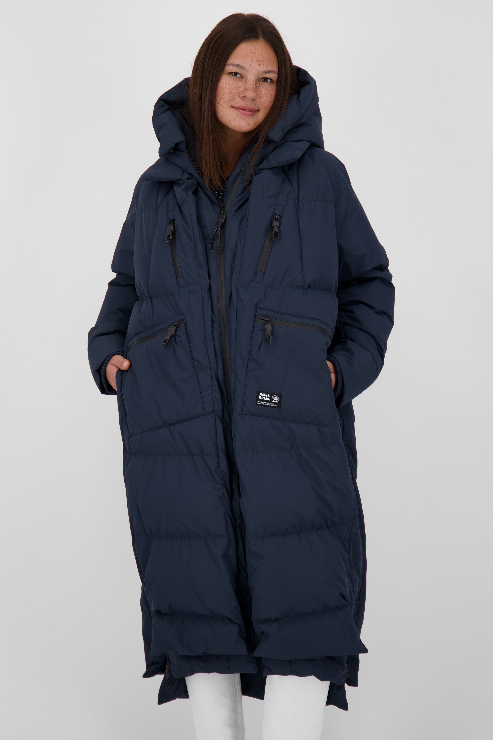 Winterjacke Coat Winterjacke, marine Alife Jacke Damen gefütterte & A RihannaAK Kickin