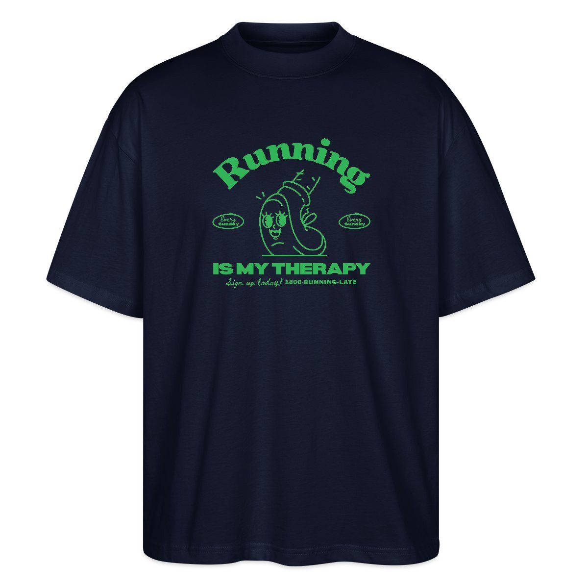 T-Shirt Running Club Design Oversize Unisex T-Shirt