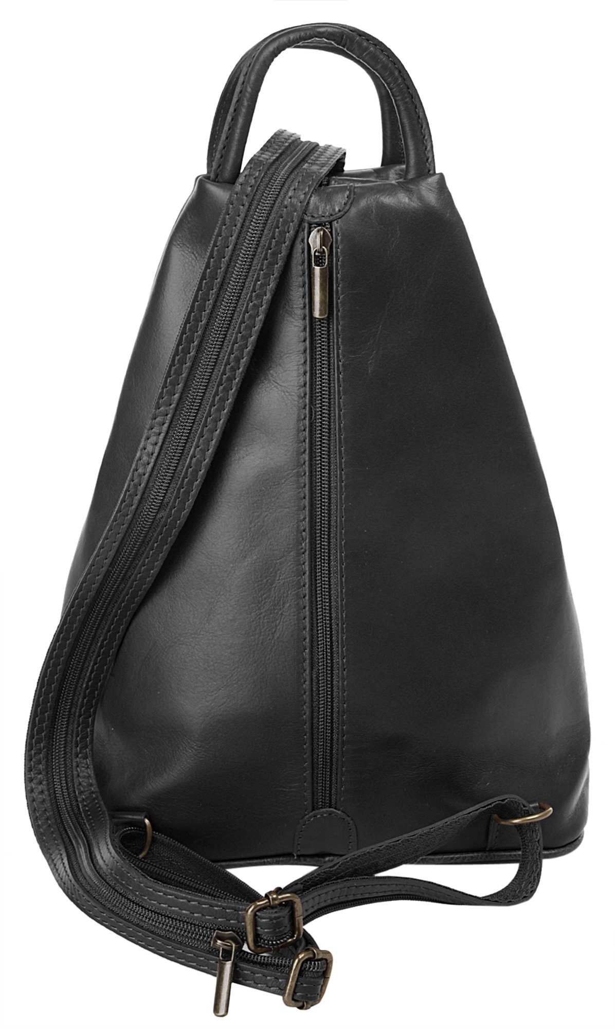 Samantha Look Cityrucksack SAMANTHA LOOK Damen echt Leder, Made in Italy, echt Leder, Made in Italy – Bild 5 von 5