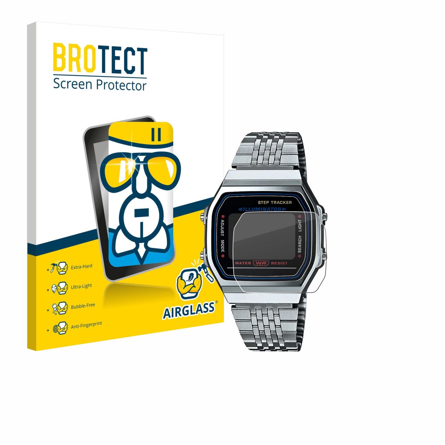 BROTECT Displayschutzglas Folie für Casio iconic ABL-100WE-1A, Schutzfolie Glas Panzer Display Schutz klar