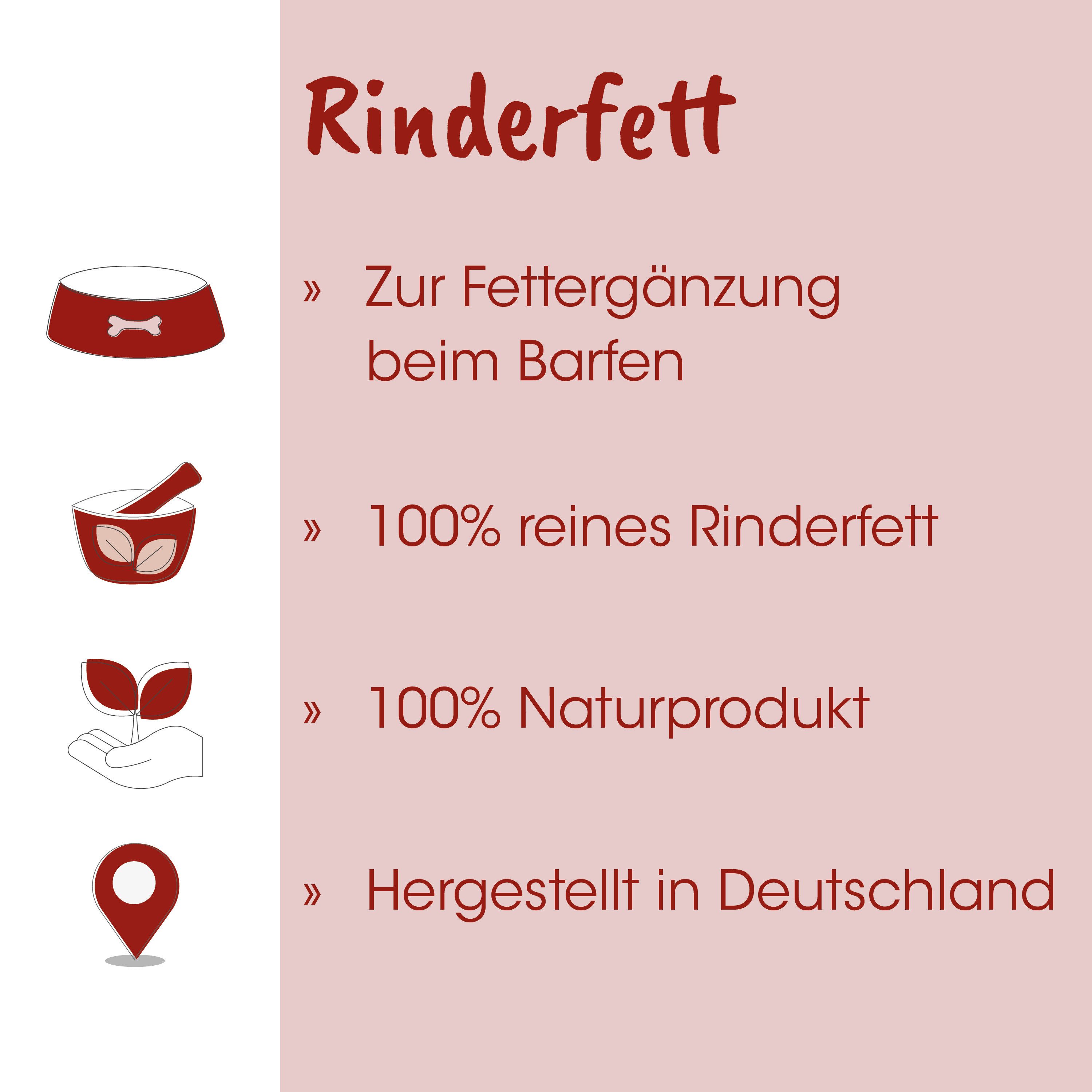 cdVet Fit-BARF Rinderfett, Ergänzungsfutter für: Katzen, Hunde, bei Untergewicht und schlechte Futterverwerter