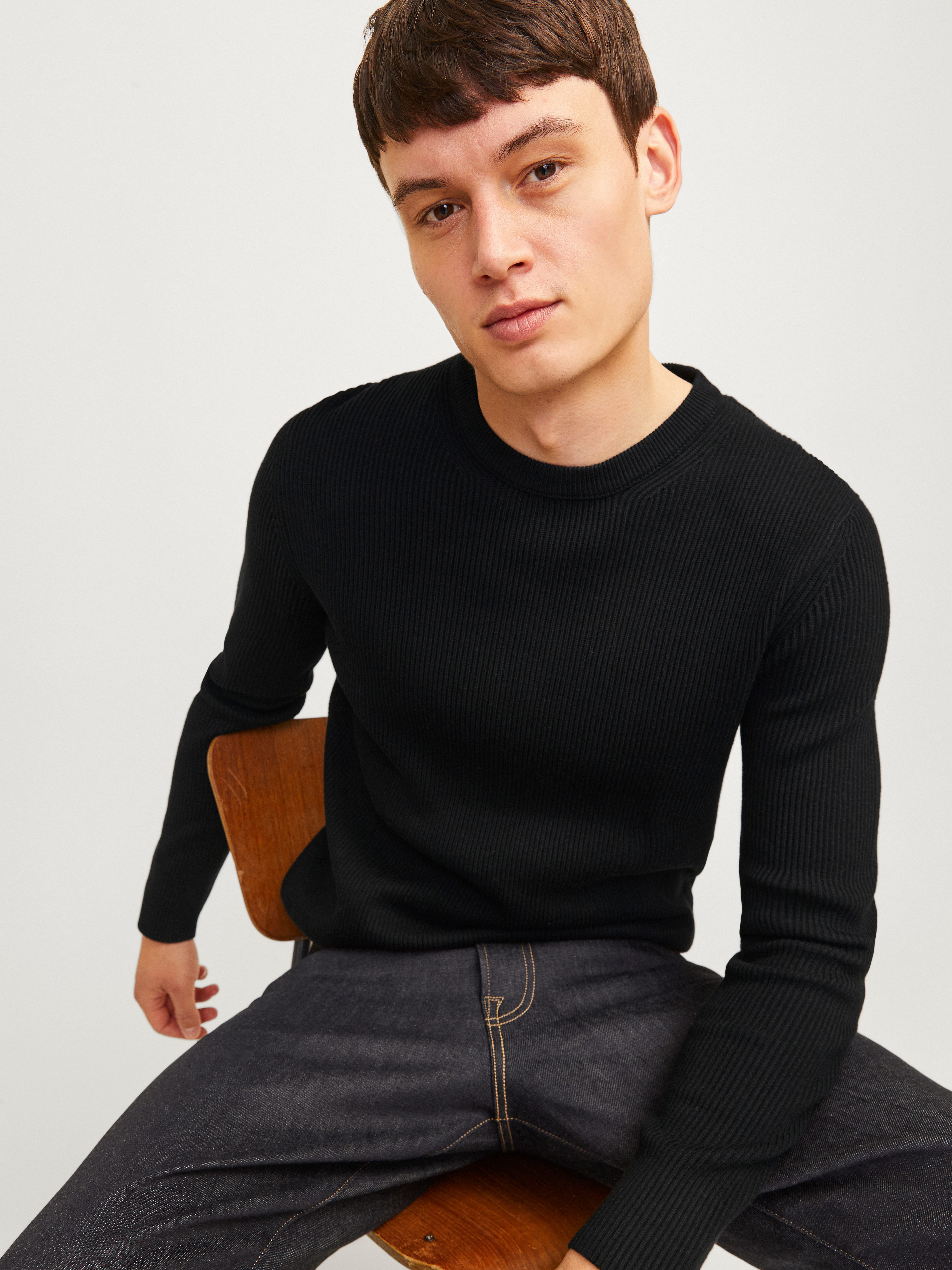 Jack & Jones Rundhalspullover JJEPERFECT – Pullover mit pflegeleichter Qual günstig online kaufen
