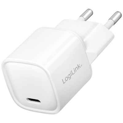 LogiLink USB-Steckdosenadapter, 1x USB-C® Port (PD), 20 W USB-Ladegerät (USB Power Delivery (USB-PD)