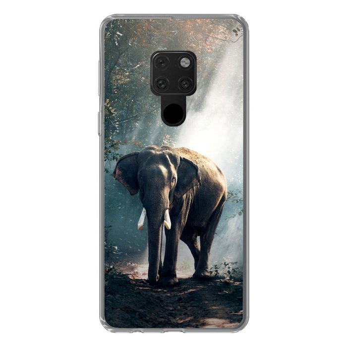 MuchoWow Handyhülle Elefant - Tiere - Licht - Wald - Natur - Wildtiere Phone Case Handyhülle Huawei Mate 20 Silikon Schutzhülle OR12285