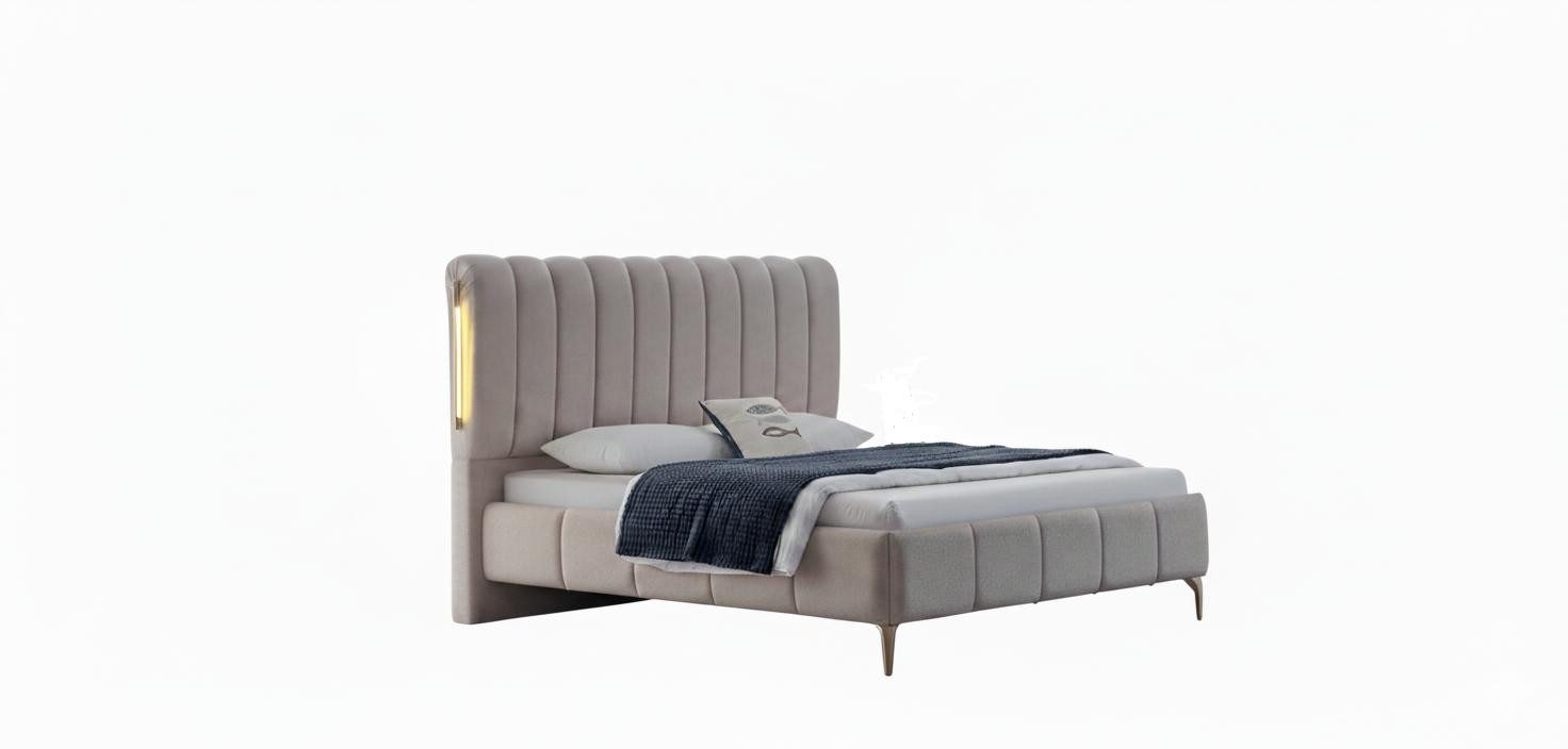 JVmoebel Schlafzimmer-Set Modernes Schlafzimmer-Set: Bett & Kleiderschrank – 2 tlg., (2-tlg)
