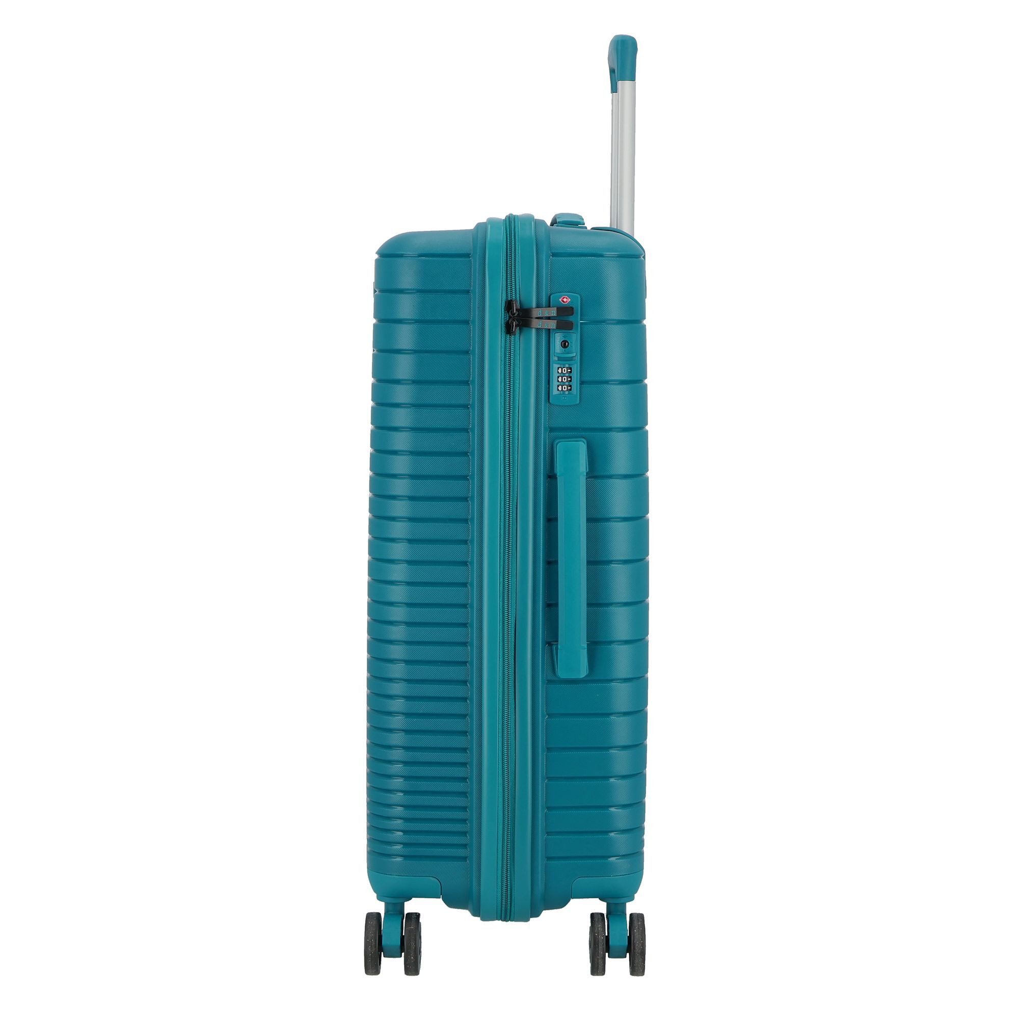 D&N Hartschalen-Trolley Travel Line, 4 Rollen, Polypropylen