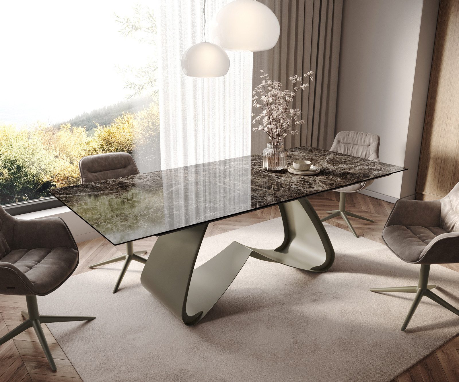 DELIFE Esstisch Edge, Keramik Laminam® Emperador günstig online kaufen