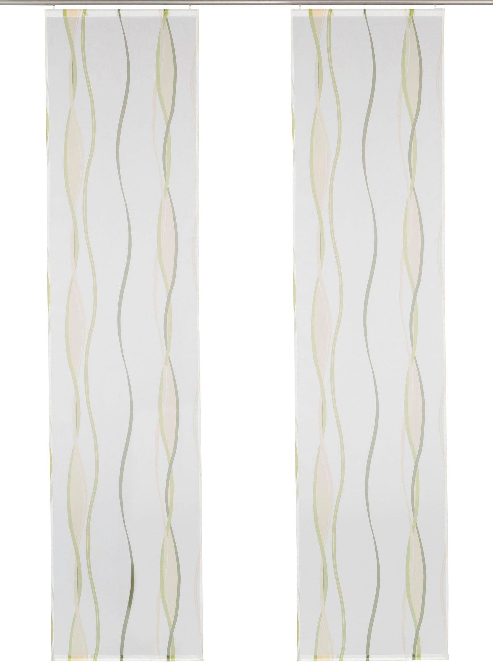 my home Schiebegardine Dimona (2 St), Klettschiene, transparent, Voile, 2-e günstig online kaufen