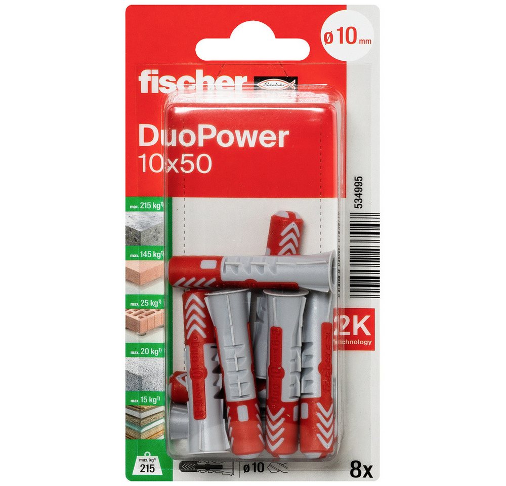 Thumbnail - Fischer Dübel-Set Fischer 534995 DuoPower 10 x 50 K NV 2-Komponenten-Dübel 50 mm 10 mm 1