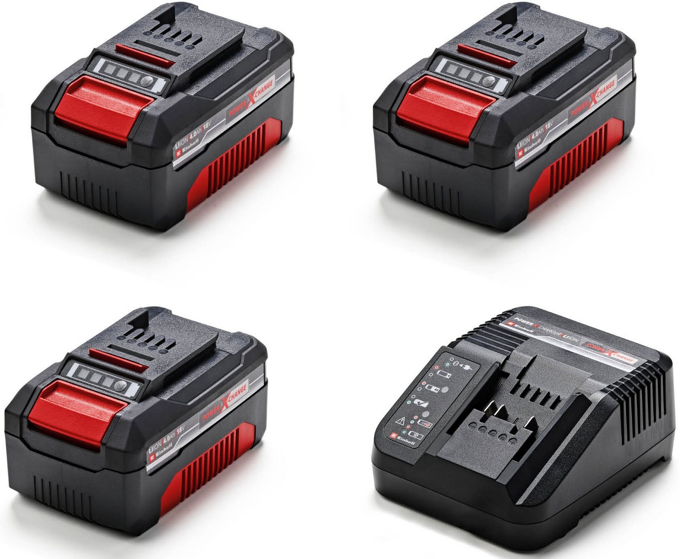 Einhell »PXC-Starter-Kit Multipack« Akku Starter-Set, 3 x 18V, 4Ah, inkl. Schnellladegerät