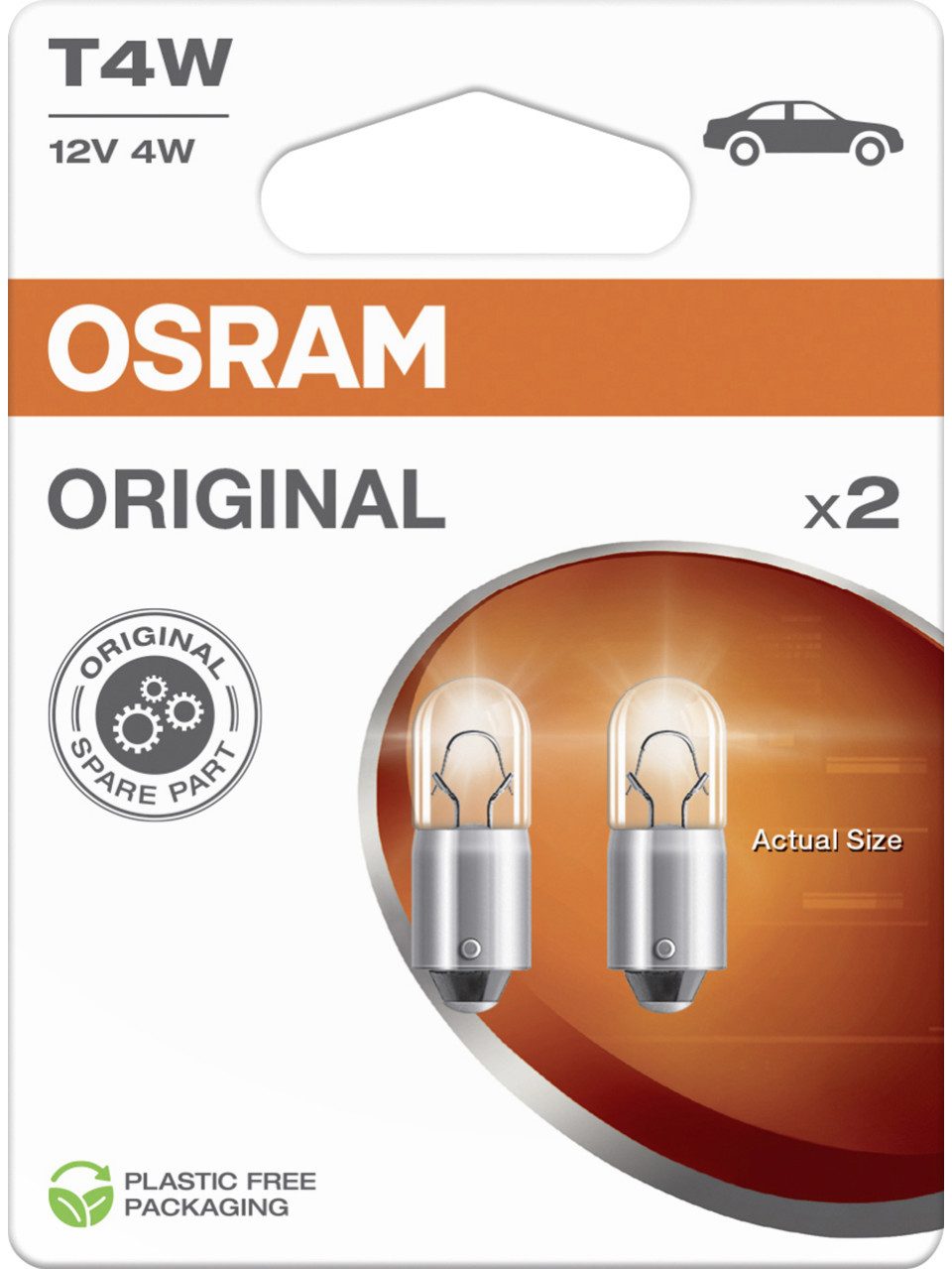 KFZ-Ersatzleuchte Osram Signallampe T4W Original 2.0 2 Stück