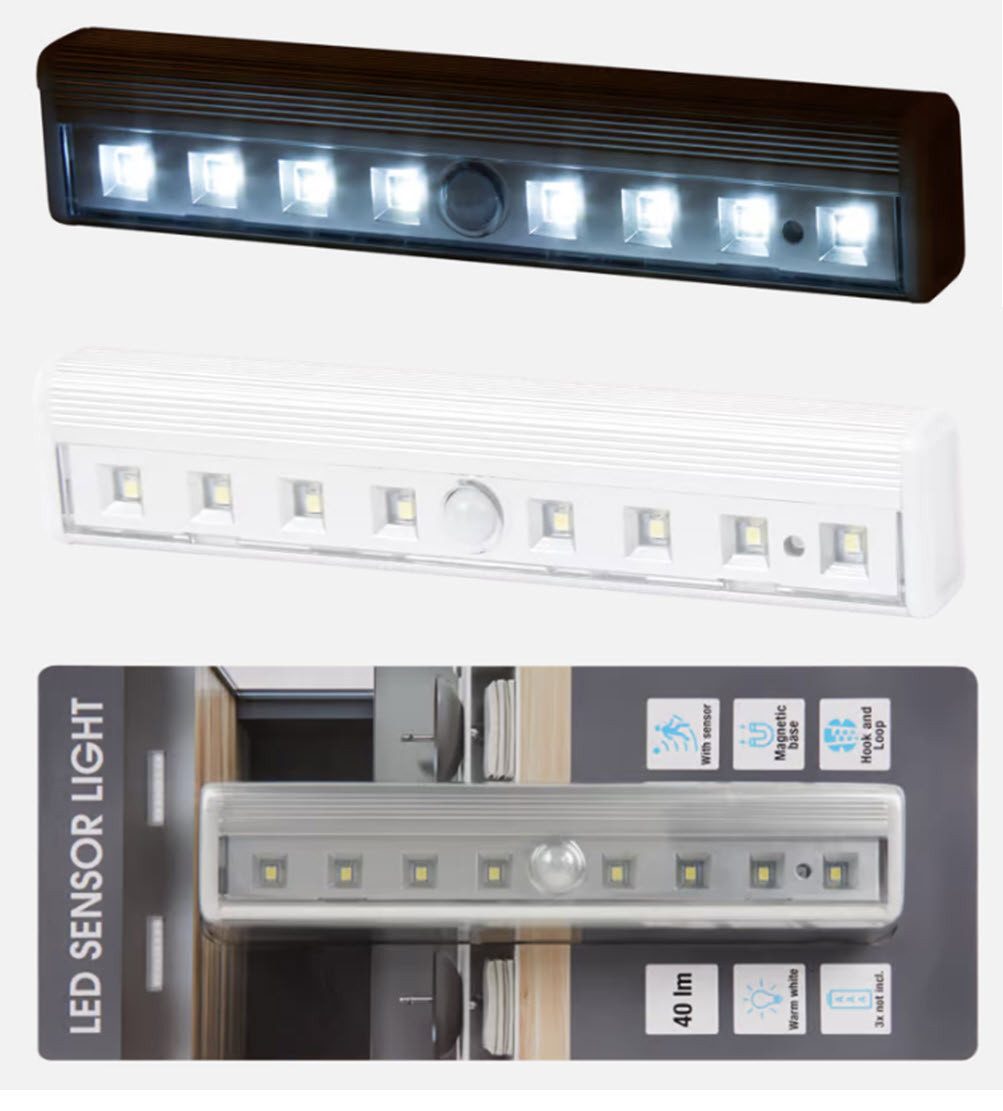 ZD Trading LED Nachtlicht Sensorleuchte LED 18 cm mit Magnet und Bewegungssensor, LED fest integriert