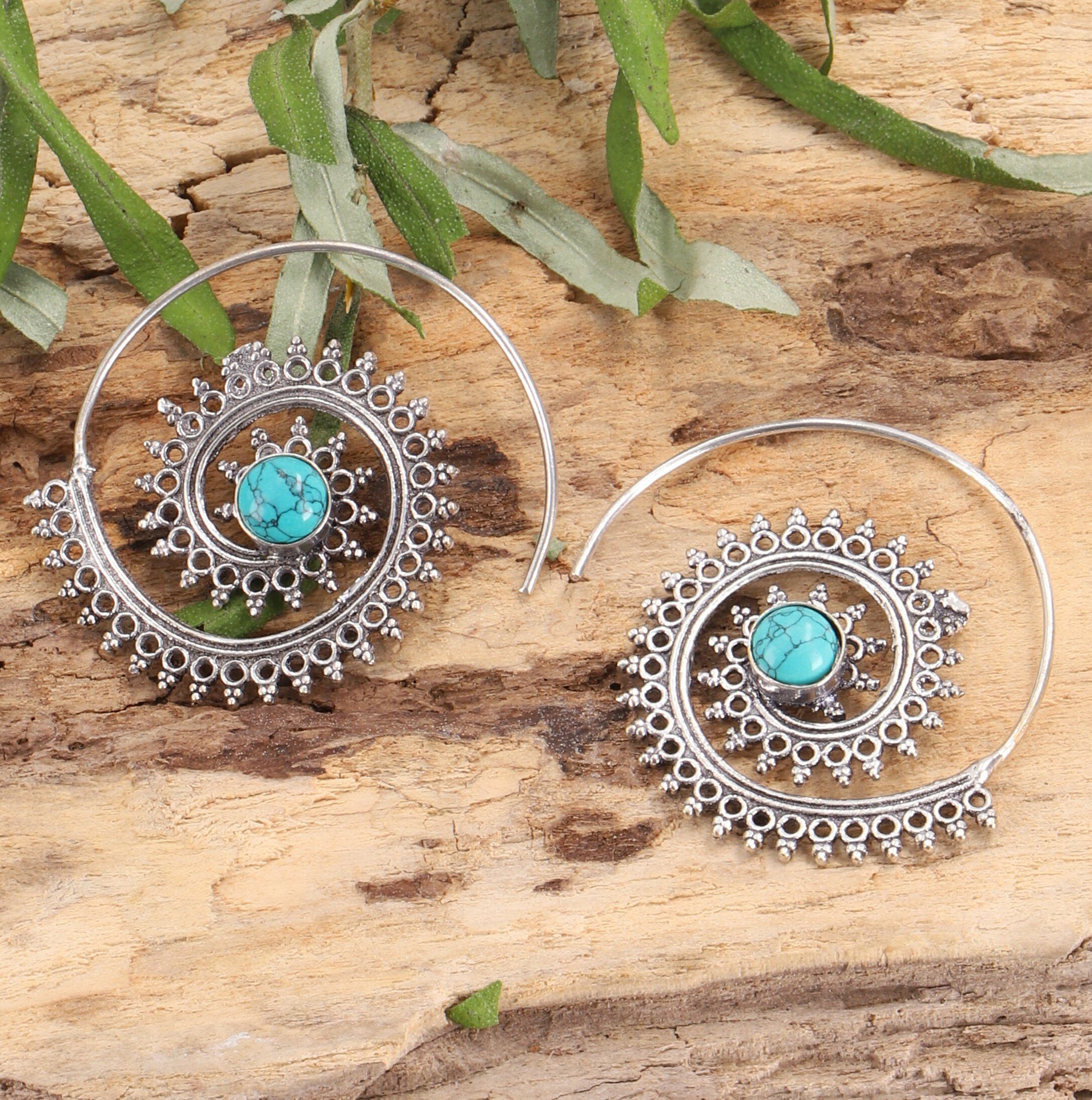 Guru-Shop Paar Ohrhänger Boho Ohrringe aus Messing, Tribal.. günstig online kaufen