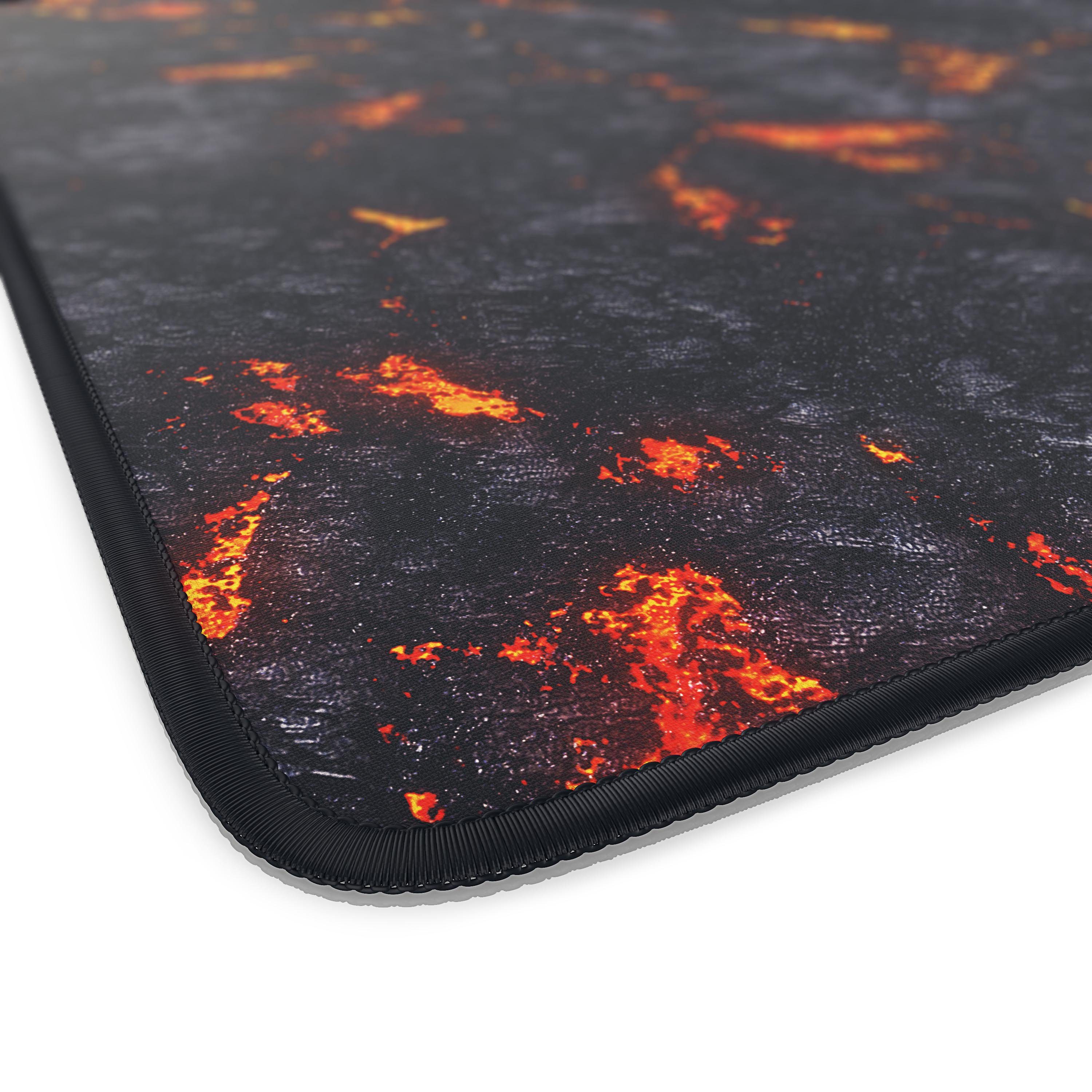 Titanwolf Gaming Mauspad XL Speed Mousepad 440 x 350 x 3 mm, Tischunterlage, strapazierfähig, rutschfest, abwaschbar, Geschwindigkeit & Präzision, Lavamotiv