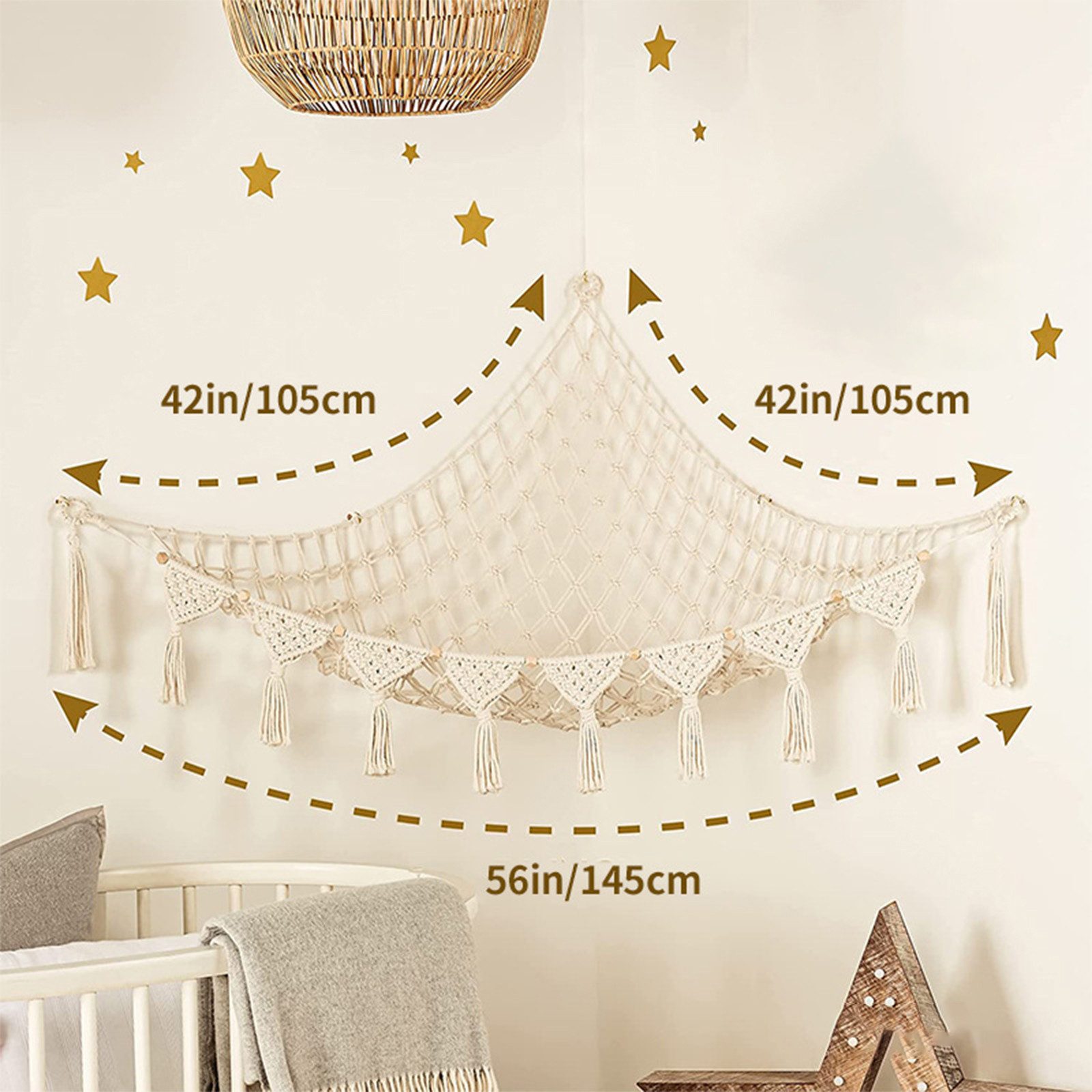 PODOFO Dekohänger Kuscheltier Aufbewahrung Netz, Boho Makramee Stofftier Hä günstig online kaufen