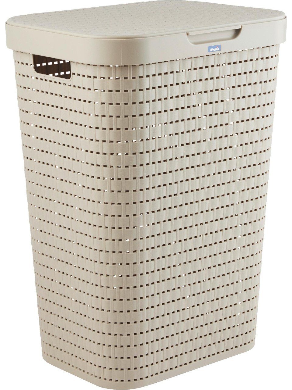 ROTHO Wäschekorb Rotho Wäschesammler Country, 55 L cappuccino